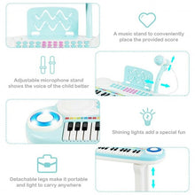 Load image into Gallery viewer, 37-key Kids Electronic Piano Keyboard Playset-Blue
