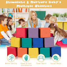 Load image into Gallery viewer, 12-Piece 5.5" Soft Colorful Foam Building Blocks