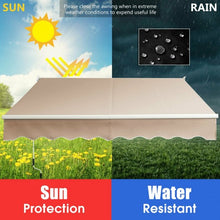 Load image into Gallery viewer, 8FT x 6.5FT Retractable Aluminum Patio Sun Awning-Beige