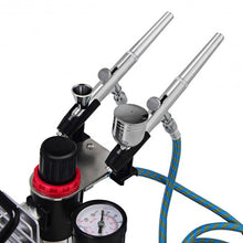 Load image into Gallery viewer, 3 Compressor Kit Dual-Action Spray Air Brush Set