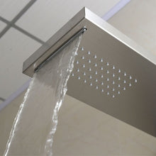 Load image into Gallery viewer, 57" Stainless Rainfall Waterfall Panel Shower w/ Massage Jets