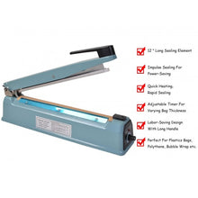Load image into Gallery viewer, 12" Heat Sealing Hand Impulse Sealer Machine