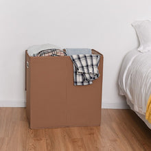 Load image into Gallery viewer, Double Laundry Hamper Storage Collapsible Basket Cothes Organizer-Brown