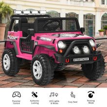 Load image into Gallery viewer, 12V Kids Remote Control Electric Ride On Truck Car with Lights and Music -Pink