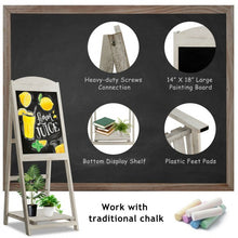 Load image into Gallery viewer, Vintage Folding Chalkboard Easel with Display Shelf