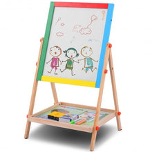 Load image into Gallery viewer, 2-in-1 Adjustable Wooden Easel Drawing Board