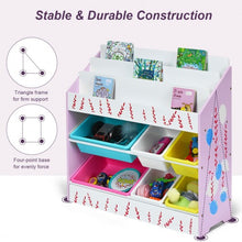 Load image into Gallery viewer, Kids Toy Storage Organizer Children Storage Bins & Book Sleeves