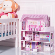Load image into Gallery viewer, 28" Pink Dollhouse w/ Furniture
