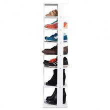 Load image into Gallery viewer, Wooden Shoebox Stand 7 Tiers Shoe Rack Organizer