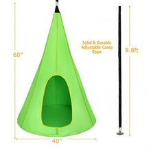 Load image into Gallery viewer, 40" Kids Nest Swing Chair Hanging Hammock Seat for Indoor Outdoor-Green