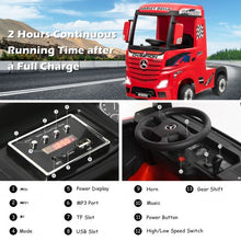 Load image into Gallery viewer, 12 V Mercedes Benz Actros Electric Kids Ride on Truck w/ Remote Control & MP3