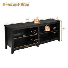 Load image into Gallery viewer, 4-Cubby TV Stand Media Console for TV's up to 65" with 3-Position Height Adjustable Shelf