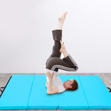 Load image into Gallery viewer, 4' x 6' x 2" PU Thick Folding Panel Exercise Gymnastics Mat-Blue
