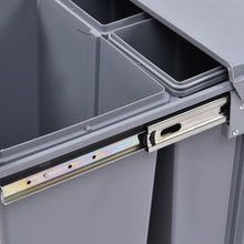 Load image into Gallery viewer, 10.5 gal 3 Compartment Pull Out Recycling Waste Bin