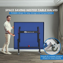 Load image into Gallery viewer, 9' x 5' Foldable Table Tennis Table with Quick Clamp Net and Post Set