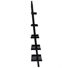 Load image into Gallery viewer, 5-Tier Leaning Wall Display Bookcase-Black