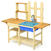 Load image into Gallery viewer, Kid's Outdoor Wooden Pretend Cook Kitchen Playset Toy
