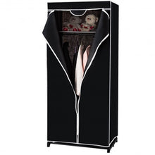 Load image into Gallery viewer, Non-woven Fabric Wardrobe Storage Portable Clothes Closet-Black