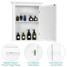 Load image into Gallery viewer, Bathroom Mirror Cabinet Wall Mounted Adjustable Shelf Medicine Storage-White