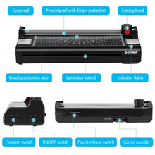 Load image into Gallery viewer, 13" Hot and Cold Paper Trimmer with Corner Rounder and 25 Pouches-Black