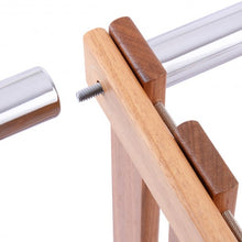 Load image into Gallery viewer, 3-Tier Wood Slat Storage Rack Display Shelving