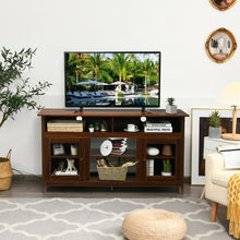 Load image into Gallery viewer, 58" TV Stand Entertainment Console Center with 2 Cabinets-Walnut