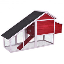 Load image into Gallery viewer, 64" Large Wooden Rabbit Hutch Chicken Coop