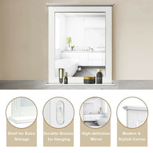 Load image into Gallery viewer, Bathroom Wall Mirror with Shelf Vanity Makeup Mirror
