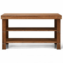 Load image into Gallery viewer, 3-Tier Bamboo Shoe Bench Storage Rack Organizer
