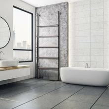 Load image into Gallery viewer, 5-Tier Metal Frame Ladder Shelf -Brown