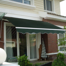 Load image into Gallery viewer, Manual Patio 8.2'×6.5' Retractable Deck Awning Sunshade Shelter Canopy Outdoor-Green