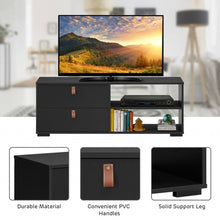 Load image into Gallery viewer, Entertainment Media TV Stand with Drawers-Black