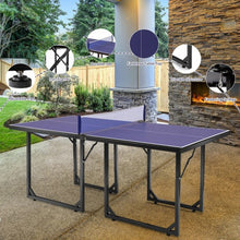 Load image into Gallery viewer, Multi-Use Foldable Midsize Removable Compact Ping-pong Table