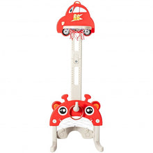 Load image into Gallery viewer, 3-in-1 Basketball Hoop for Kids Adjustable Height Playset with Balls-Red
