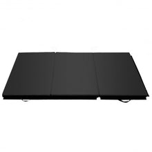 Load image into Gallery viewer, 6' x 4' Tri-Fold Gymnastics Mat Thick Folding Panel-Black