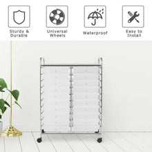 Load image into Gallery viewer, 20 Drawers Storage Rolling Cart Studio Organizer-Clear