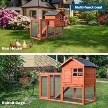 Load image into Gallery viewer, Outdoor Wooden Rabbit hutch-Natural