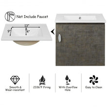 Load image into Gallery viewer, Modern Wall-mounted Bathroom Vanity Sink Set