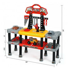 Load image into Gallery viewer, 121 Pcs Kids Pretend Workbench Construction Workshop Tool Play Set