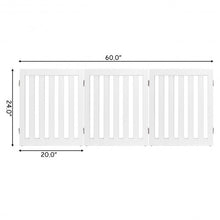Load image into Gallery viewer, 24'' Folding Standing 3 Panels Wood Pet Fence-White