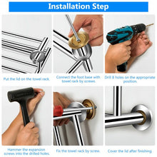 Load image into Gallery viewer, Wall Mounted Stainless Steel Towel Storage Rack