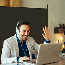 Load image into Gallery viewer, Single Panel Room Divider Privacy Partition Screen for Office Home-Black