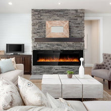 Load image into Gallery viewer, 60" Recessed Ultra Thin Mounted Wall Electric Fireplace