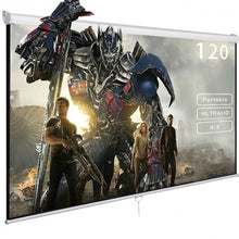 Load image into Gallery viewer, 120" 4:3 Manual Pull Down Auto-Lock Projector Projection Screen White 96"x72"