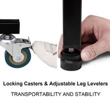 Load image into Gallery viewer, Removable Foldable Net Table Tennis Table with Locking Casters