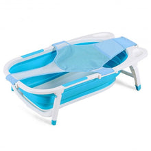 Load image into Gallery viewer, Baby Folding Collapsible Portable Bathtub w/ Block-Blue