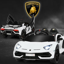 Load image into Gallery viewer, 12 V Licensed Lamborghini SVJ RC Kids Ride On Car with Trunk and Music-White