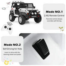 Load image into Gallery viewer, 12V Kids Remote Control Electric Ride On Truck Car with Lights and Music -White