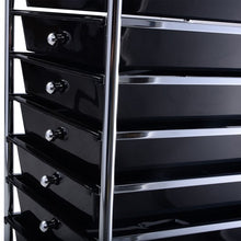 Load image into Gallery viewer, 10 Drawer Rolling Storage Cart Organizer-Black