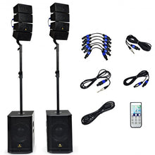 Load image into Gallery viewer, 12 Inch 4000Watt Powered PA Speaker Combo Set